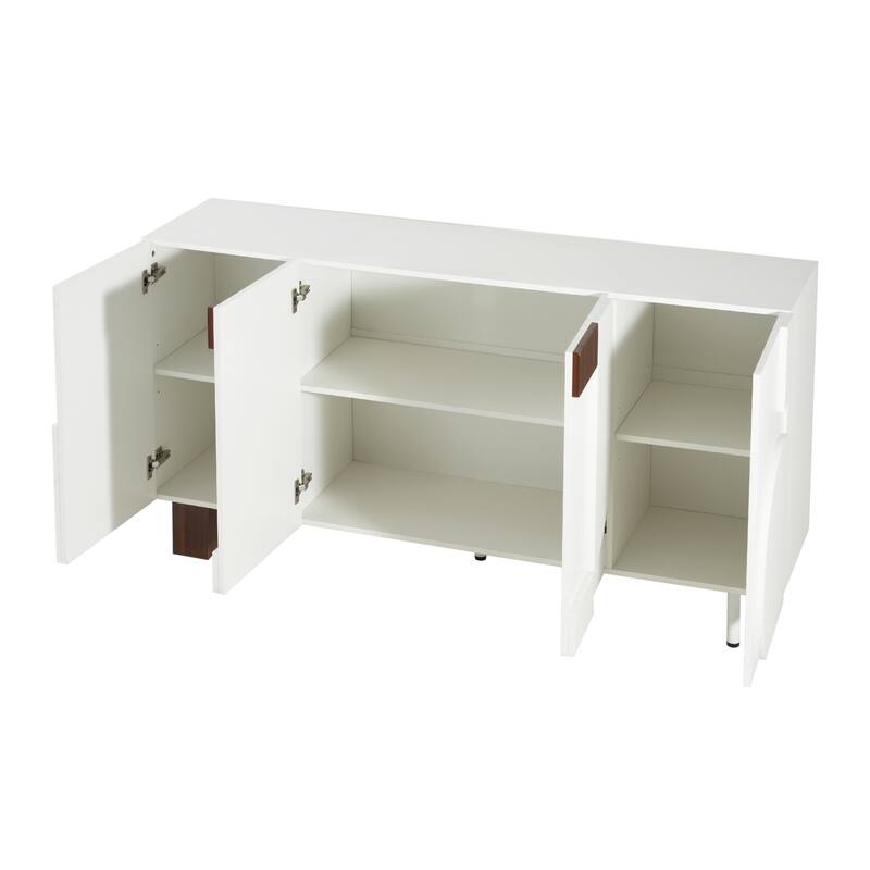 Christopher Knight Home - Modern Sideboard Buffet Cabinet, Soft-close Doors & Adjustable Shelves, Versatile Multi-Space Use
