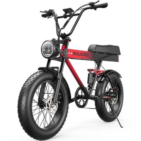 Goldoro Electric Bike for Adults 500W, 20 inch Fat Tire, 31 mph, 50-60 Miles Commuter, 48V 15AH, Red - Bed Bath & Beyond - 39173774 Goldoro Electric Bike for Adults 500W, 20 inch Fat Tire, 31 mph, 50-60 Miles Commuter, 48V 15AH, Red - Bed Bath & Beyond - 39173774