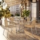 preview thumbnail 27 of 32, 4 Pack Aluminum and Rattan Commercial Indoor-Outdoor Restaurant Stack Chair
