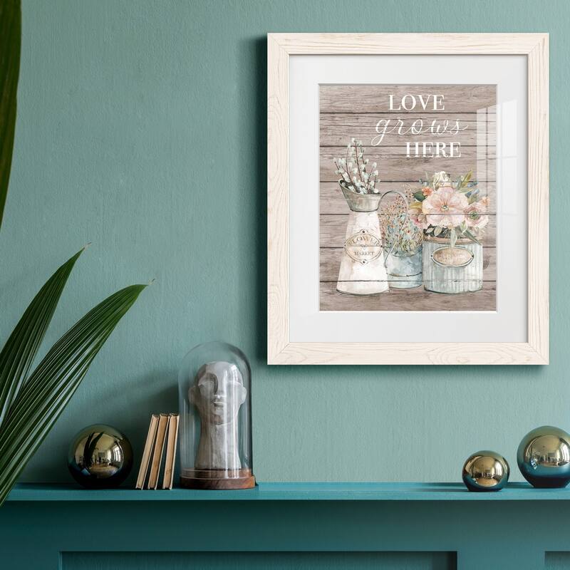 Love Grows Here-Premium Framed Print - Ready to Hang
