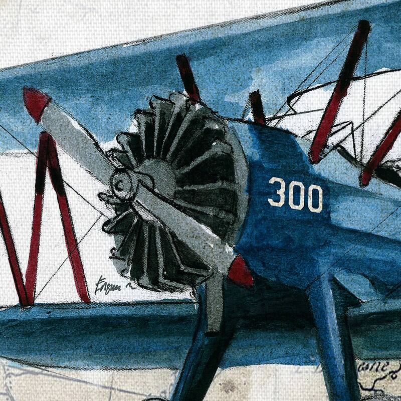 Biplane 1, 2, 3, 4 by GraphINC Studio Canvas Art Prints