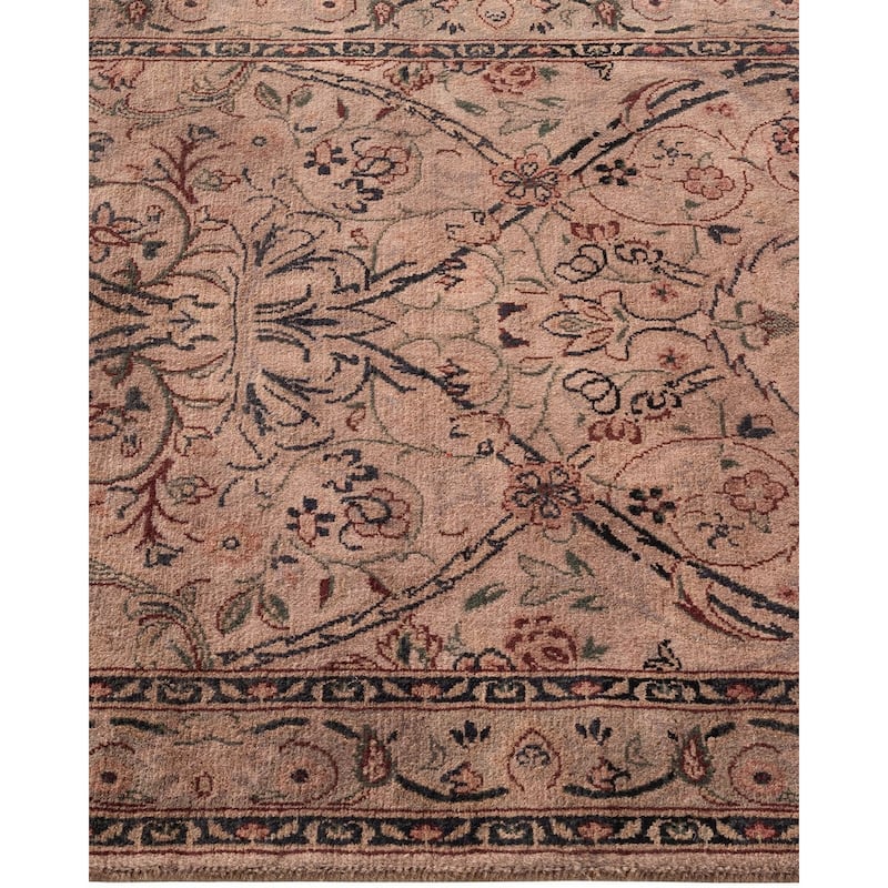 Overton Hand Knotted Wool Vintage Inspired Modern Contemporary Overdyed Beige Area Rug - 2' 7" x 4' 4"