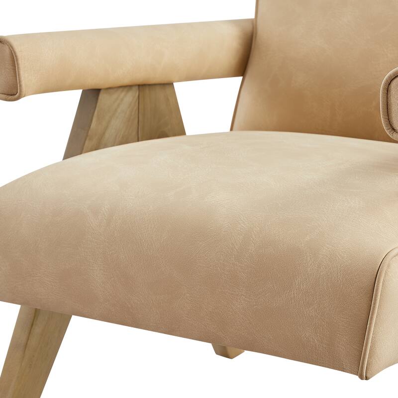 Nelson Modern Vegan Leather Arm Chair by Greyson Living