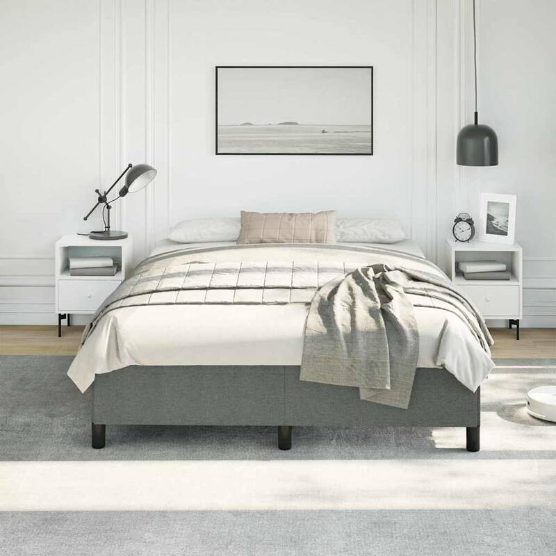 vidaXL Bed Frame, Fabric, No Mattress