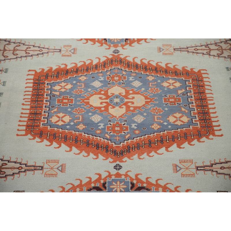 Geometric Viss Large Oriental Rug Hand-Knotted Wool Carpet - 11'6"x 17'9"