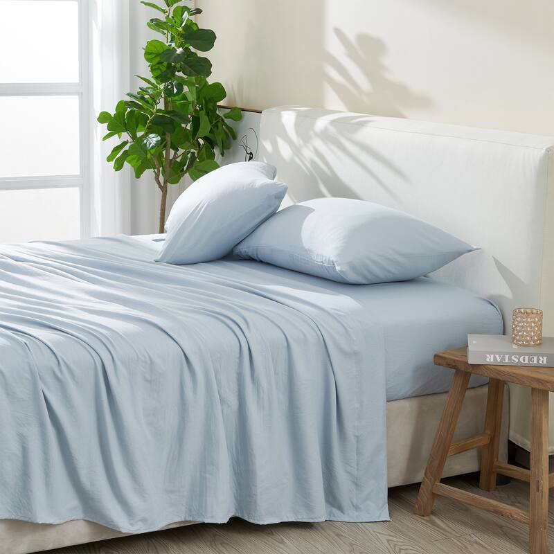 Patina Vie Maison Pre-Washed Microfiber Ultra-Soft Solid Bed Sheet Set