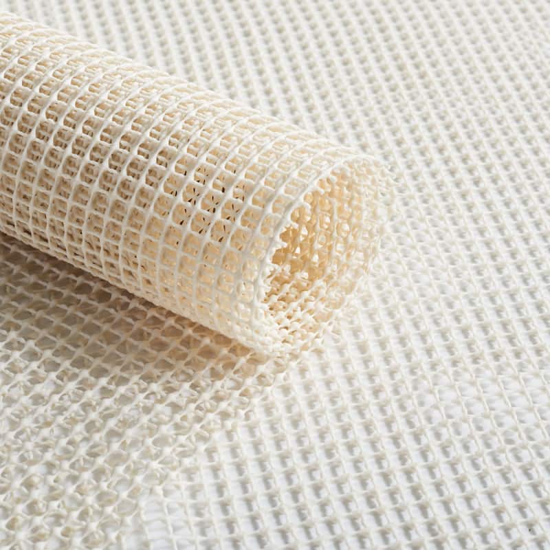 SAFAVIEH Grip Rug Pad 1/8" with Open Weave Grid Pattern - Slip Resistant & Trim-to-Fit - Creme