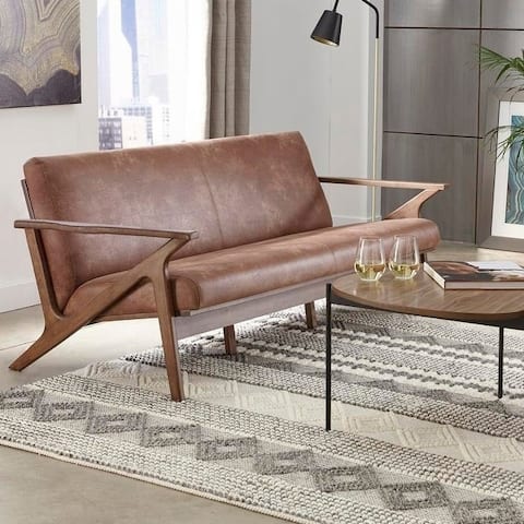 Simple Living Bianca Mid-Century Solid Wood Sofa