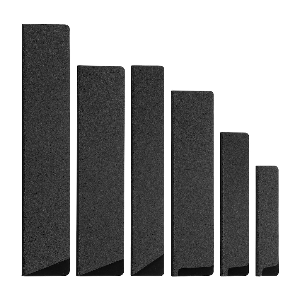 6Pcs Set Knife Edge Guards ABS Knife Cover Sleeves Knife Blade Protector - Black