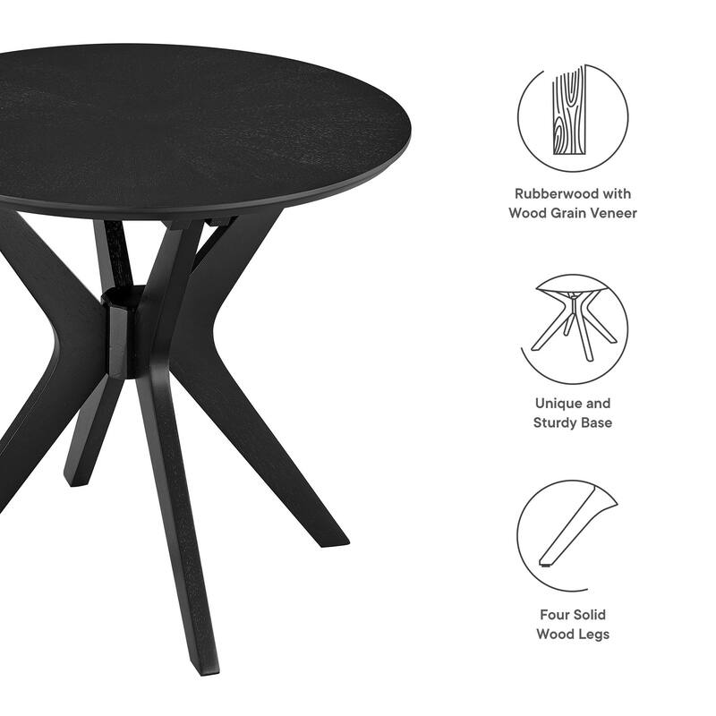 Crossroads 24" Round Wood Side Table - 24" x 24"