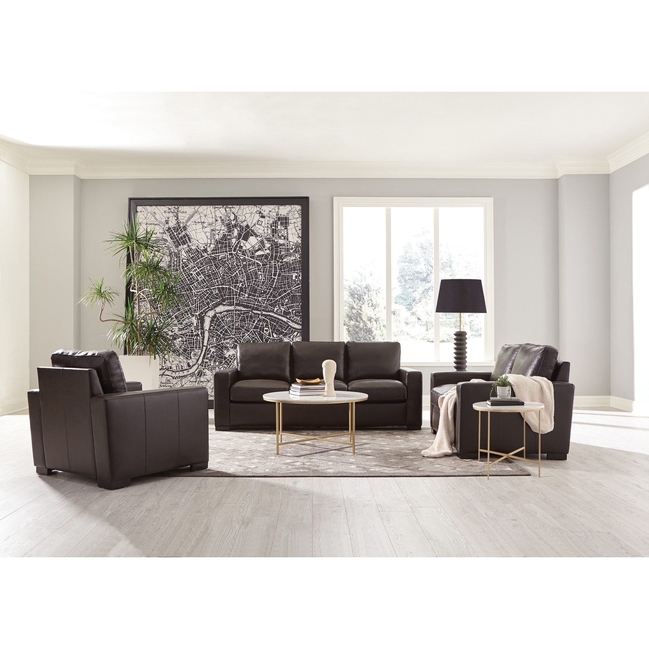 Boardmead Dark Brown Track Arms 3 Piece Living Room Set On Sale Overstock 32248470