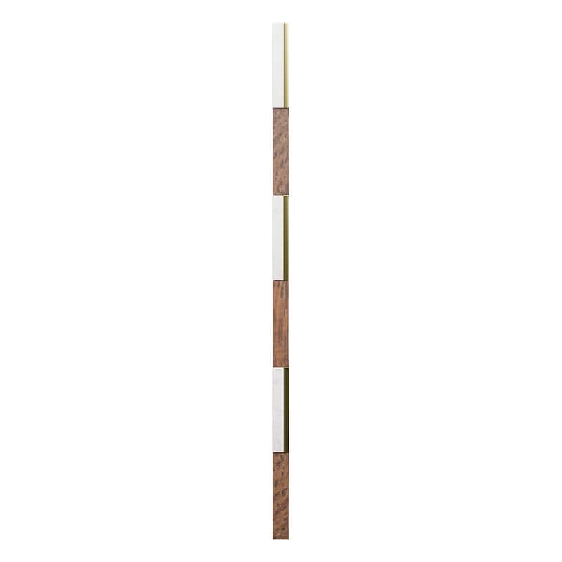11 7/8"W x 11 7/8"H x 1/2"P Laguna Wood Mosaic Wall Tile, Old Boat Wood - 11 7/8"W x 11 7/8"H x 1/2"P