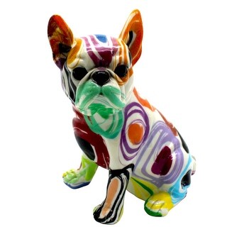 Interior Illusions Plus Sitting Swirly Circle French Bulldog - 8" tall