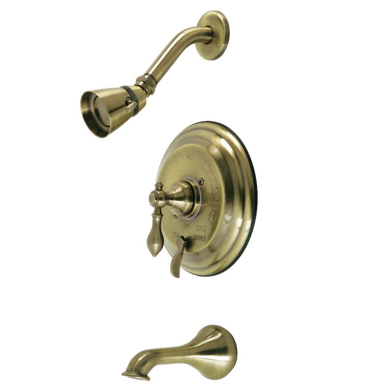 Kingston Brass American Classic Tub and Shower Trim Package With 1.8 - Antique Brass