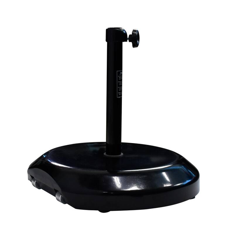 North Bend 75-pound Round Concrete Weighted Powdercoated Steel Umbrella Base With Wheels by Havenside Home
