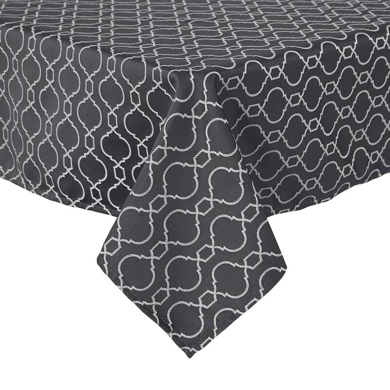 Table Cloth Wrinkle Resistant Jacquard Morrocan Table Cover Spillproof