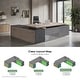 preview thumbnail 31 of 34, L-Shaped Executive Desk Adjustable Height with Universal Charging Ports Drawers and Cable Management