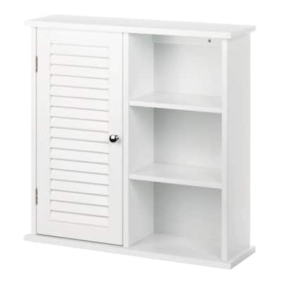 26.75" White Contemporary Wall Cabinet with Shelves