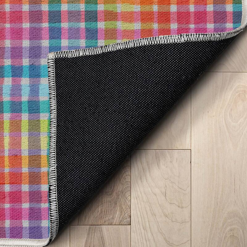 Crayola Geometric Plaid Area Rug By Well Woven