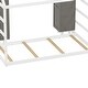 preview thumbnail 10 of 18, Wooden Twin Size House Shaped Floor Bed Frame with 2 Movable Wardrobes