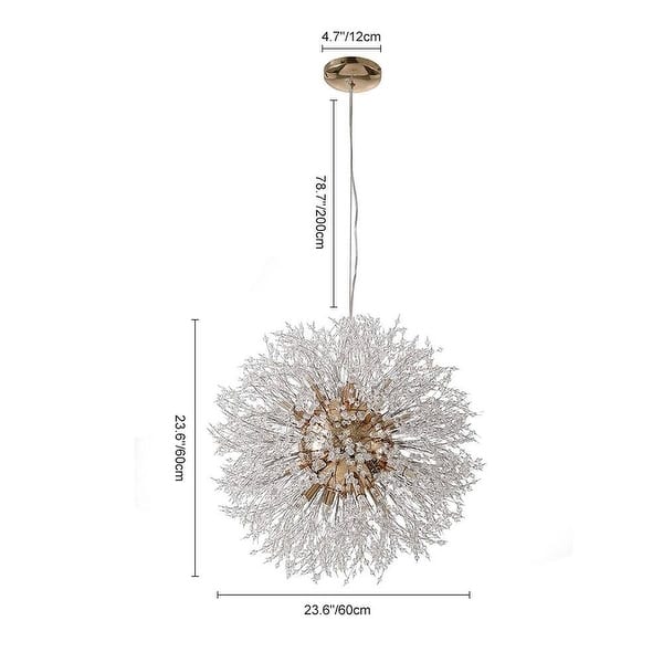dimension image slide 4 of 6, 8/9/16-Light Modern Glam Linear Sputnik Globe Pendant Island Light Firework Starburst Crystal Chandelier with Crystal Beads