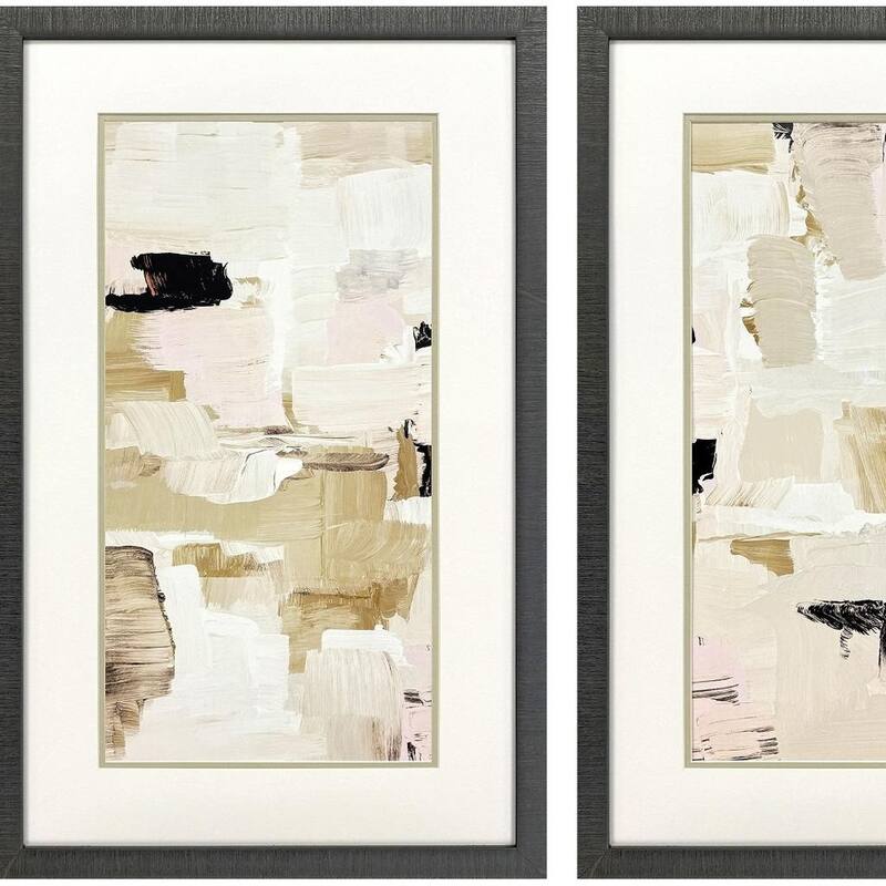 HomeRoots Set Of Two Morning Peace Brown Framed Wall Art