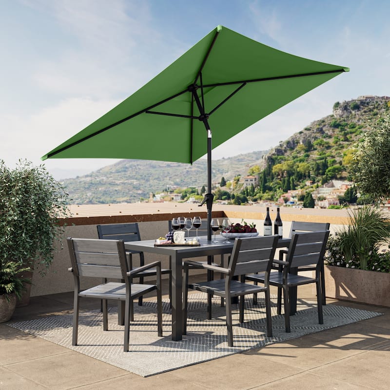 6.5ft Square Tilting Patio Umbrella - Green