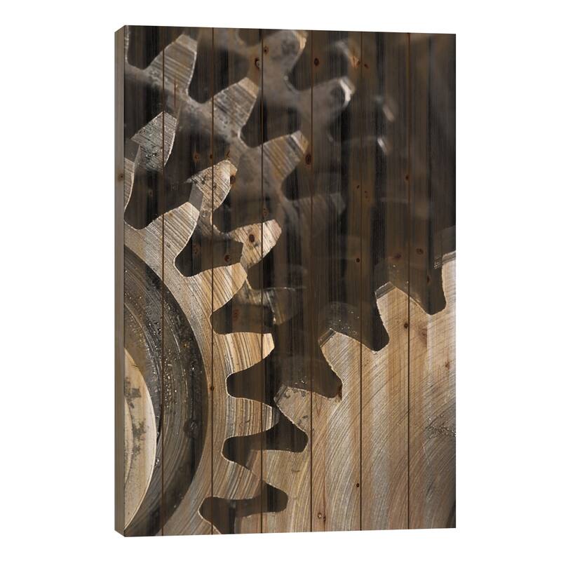 Interlocked IV Print On Wood by Laura Marshall - Multi-Color - 40x26x1.5