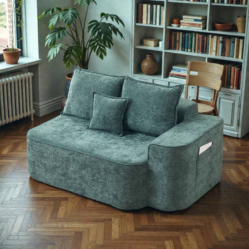 104 Inch L Shaped Sectional Sofa Cloud Couch with Chaise, Extra Deep Seat, No Assembly Modular Corner Sofa