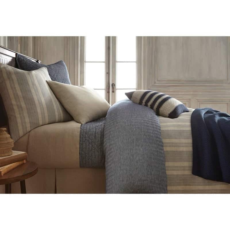 Noah. Linen, Blue, Duvet Cover Set