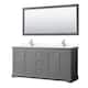 Option Dark Gray, Chrome Trim, White Quartz Top