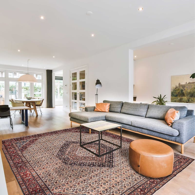 ECARPETGALLERY Hand-knotted Antalya Vintage Cream Wool Rug - 9'5 x 12'6