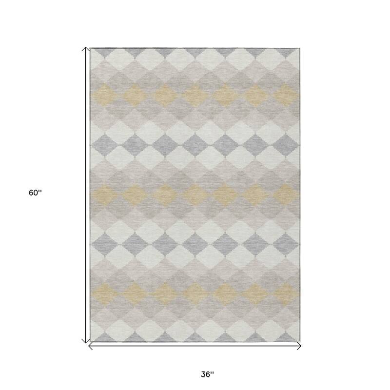 HomeRoots Geometric Transitional Rectangle Outdoor Rug