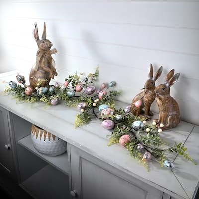 48" Vintage Chocolate Egg Garland