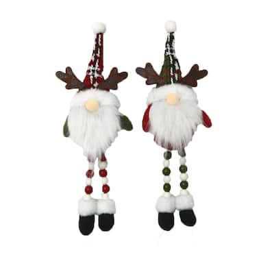 11 inch Reindeer Gnome Ornaments, Set of 2