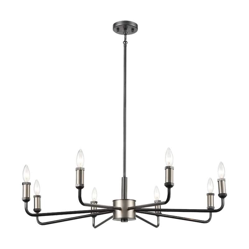 Elk Home Cortlandt Iron 36 Inch Wide 8 Light Chandelier