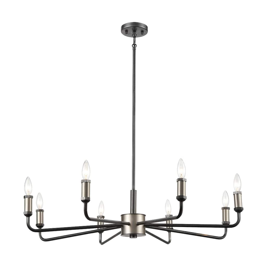 Elk Home Cortlandt Iron 36 Inch Wide 8 Light Chandelier