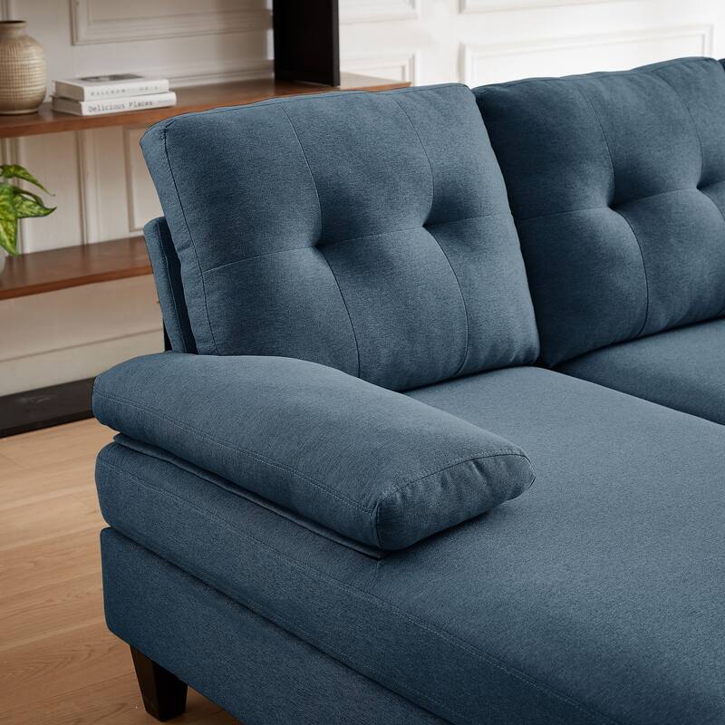 Jarenie U-Shaped 4 Seat Sectional Sofa Couch with Double Chaise for Living Room