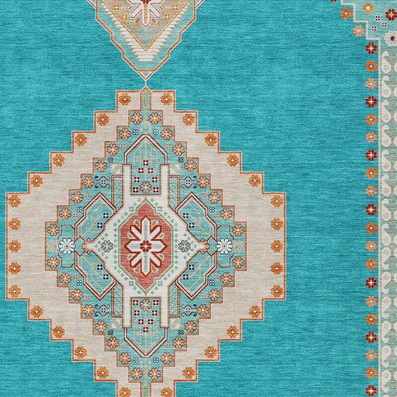 HomeRoots Oriental Traditional Rectangle Outdoor Rug