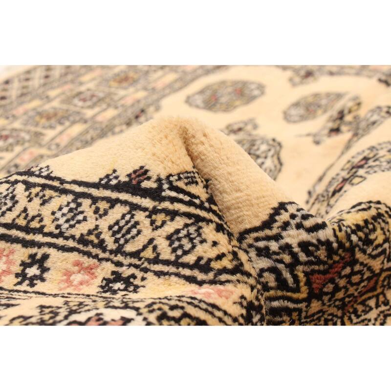 ECARPETGALLERY Hand-knotted Peshawar Bokhara Beige Wool Rug - 4'8 x 6'4