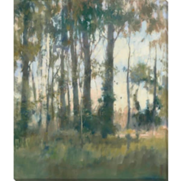 Pale Green and Green Rectangular Canvas Wall Art Decor 15" x 18" - N/A