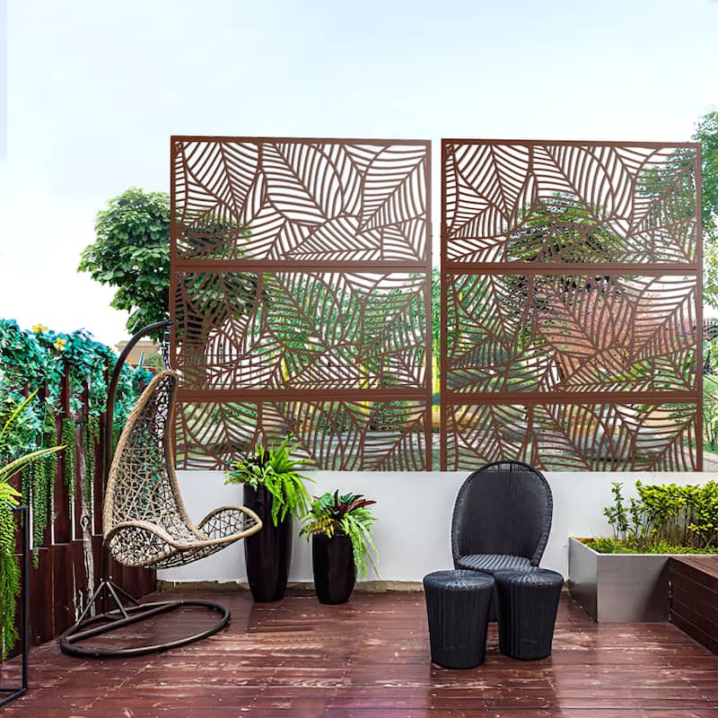 Privacy Screen Free Standing Leaf