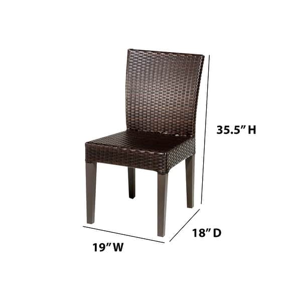 Napa 60 Inch Outdoor Patio Dining Table with 6 Armless Chairs Bed