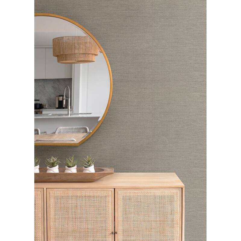 A-Street Prints Essence Neutral Linen Texture Wallpaper