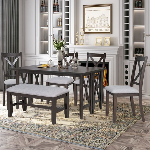 5 piece dining set with bench sale