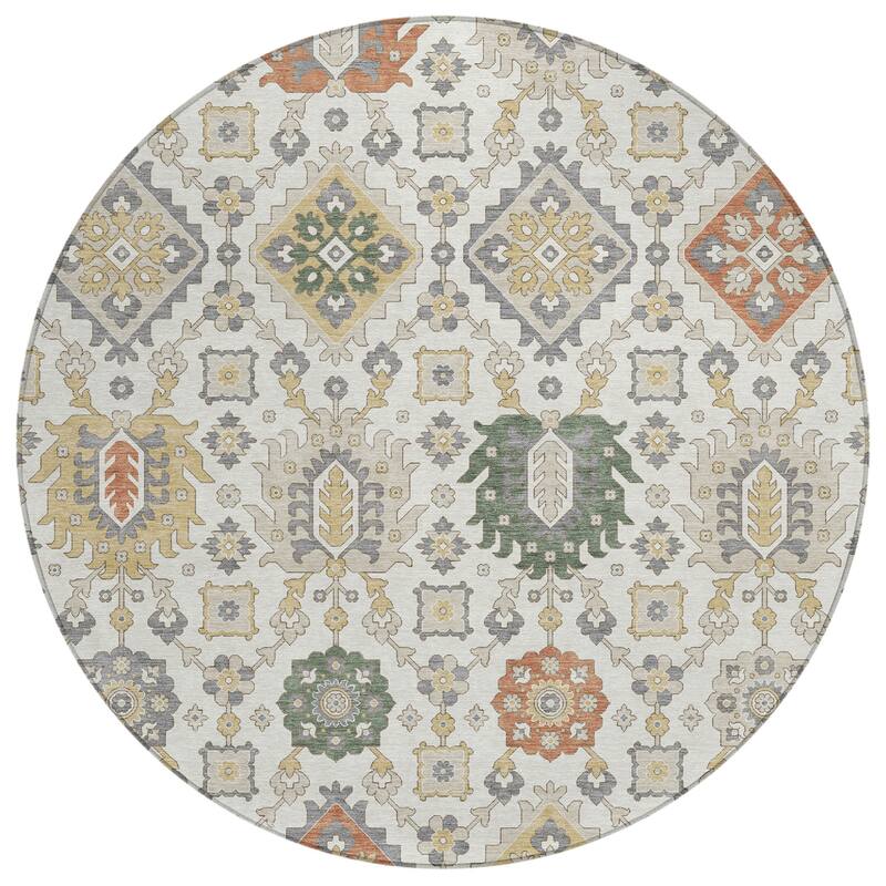Machine Washable Indoor/Outdoor Boho Global Chantille Rug