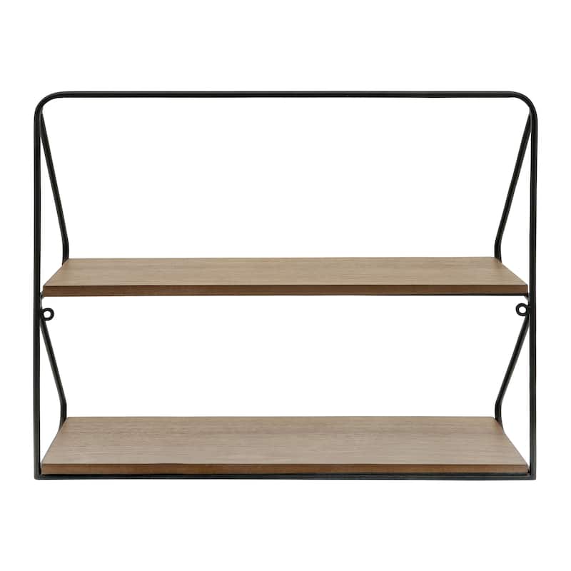 Sagebrook Home 2 Tier Wall Shelves - 20" x 6" x 17"