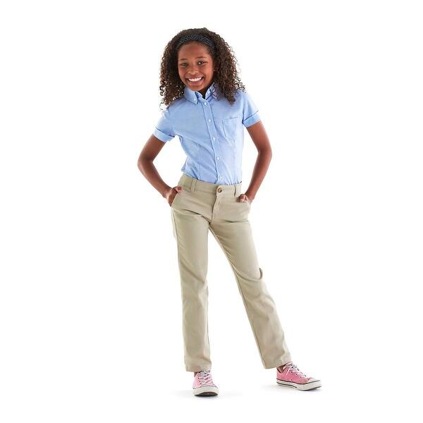 Khaki French Toast Little Girls Straight Leg Pants 6X