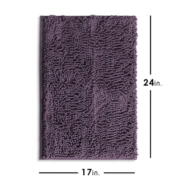 dimension image slide 3 of 34, Hearth & Harbor Non-Slip Super Plush Chenille Bathroom Rugs