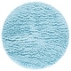 preview thumbnail 58 of 90, SAFAVIEH Polar Shag Bibi Glam Solid 3-inch Extra Thick Rug 4' Round - Light Turquoise - Round